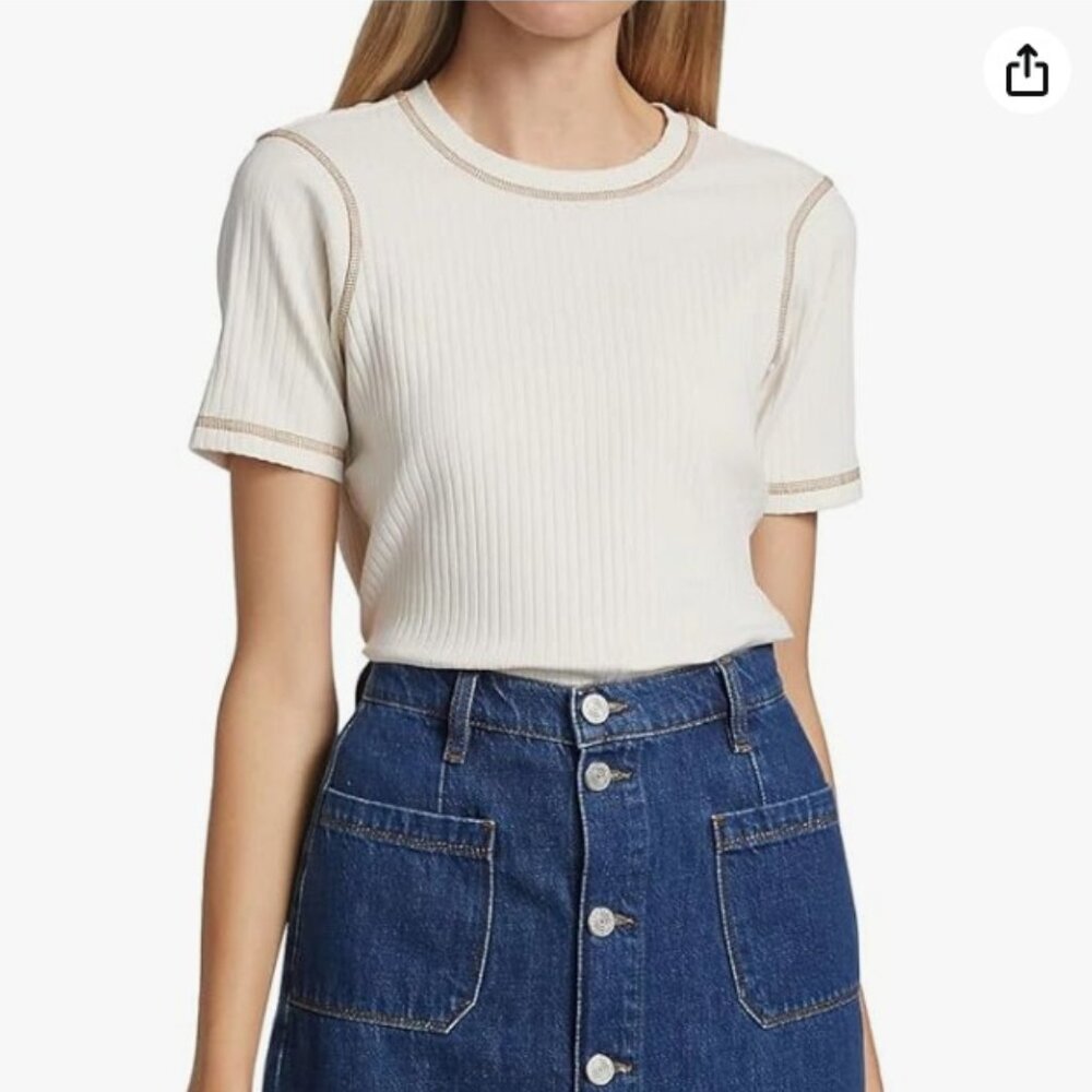 Frame Denim Ribbed Tee